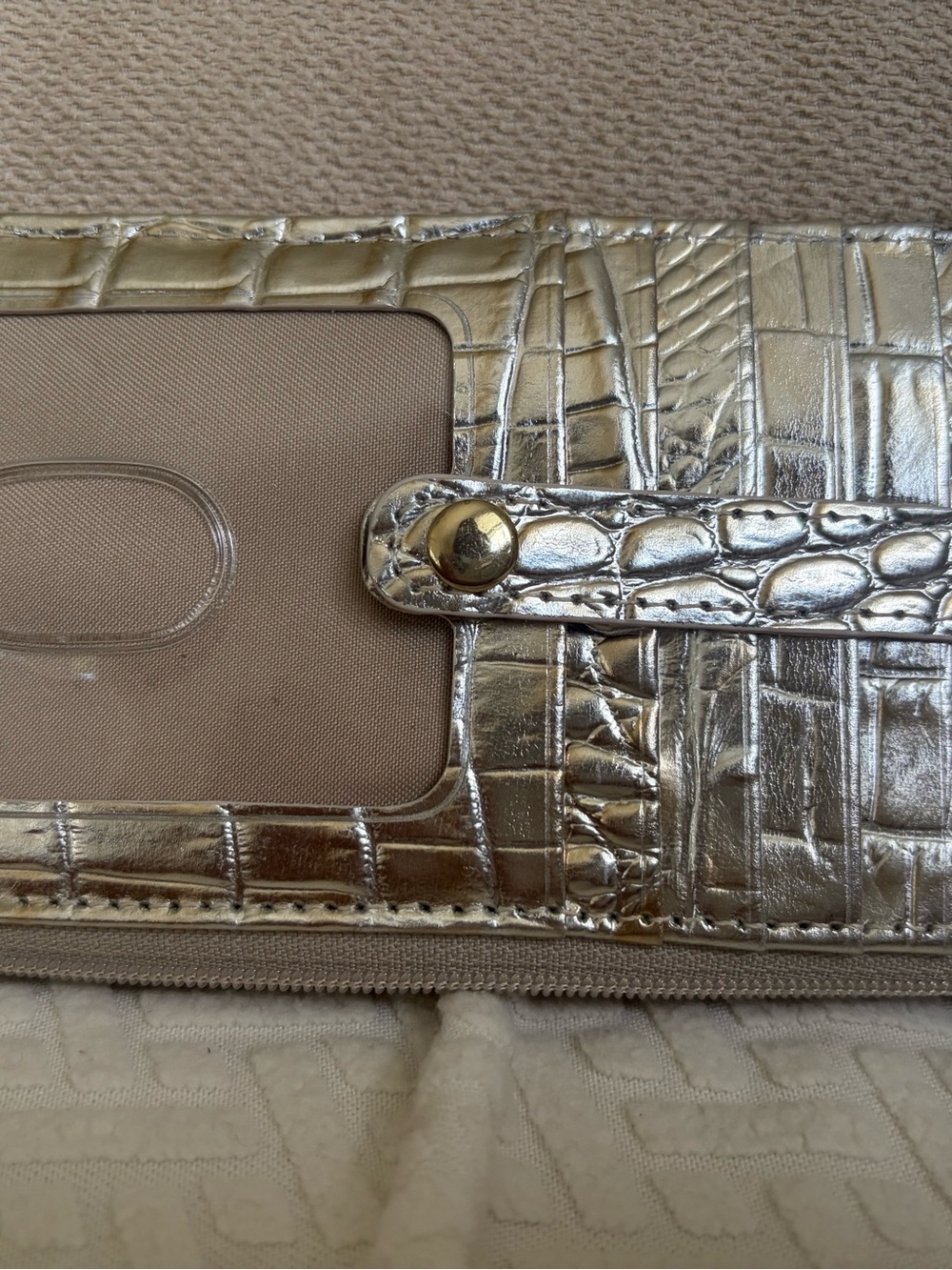 NWT Brahmin Macchiato Melbourne Silver Credit Card Wallet - Picture 10 of 13